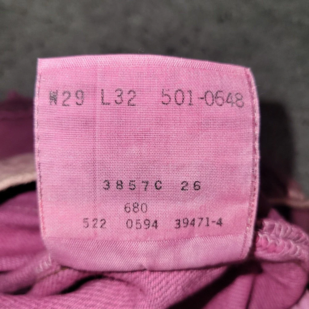 VTG Levis 501 Jeans Mens 29x32 Purple 501-0648 Button Fly Made In USA 90s 1994